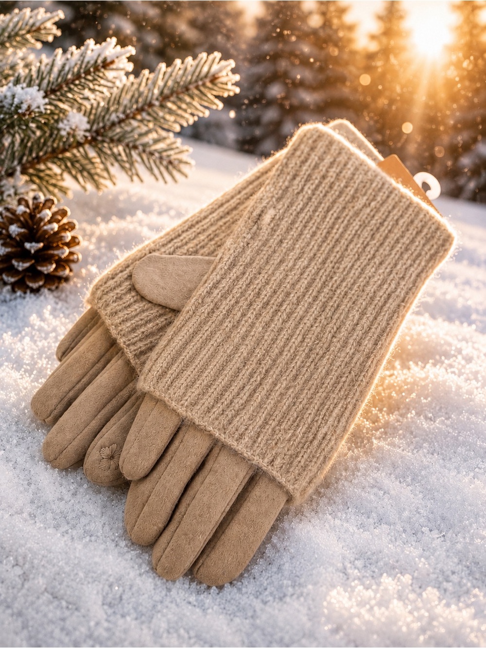 🆕❤️Sand One Size Glove w/Detachable Hand Warmer